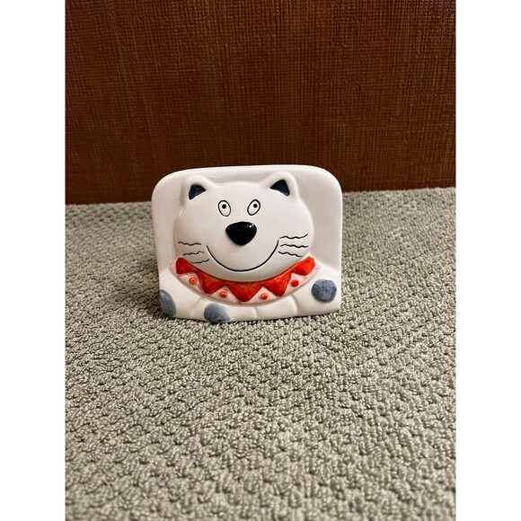 Cute Cat Salt & Pepper Shakers, Napkin Holder, Cups (2) - The Emerald Collection - Picture 5 of 10